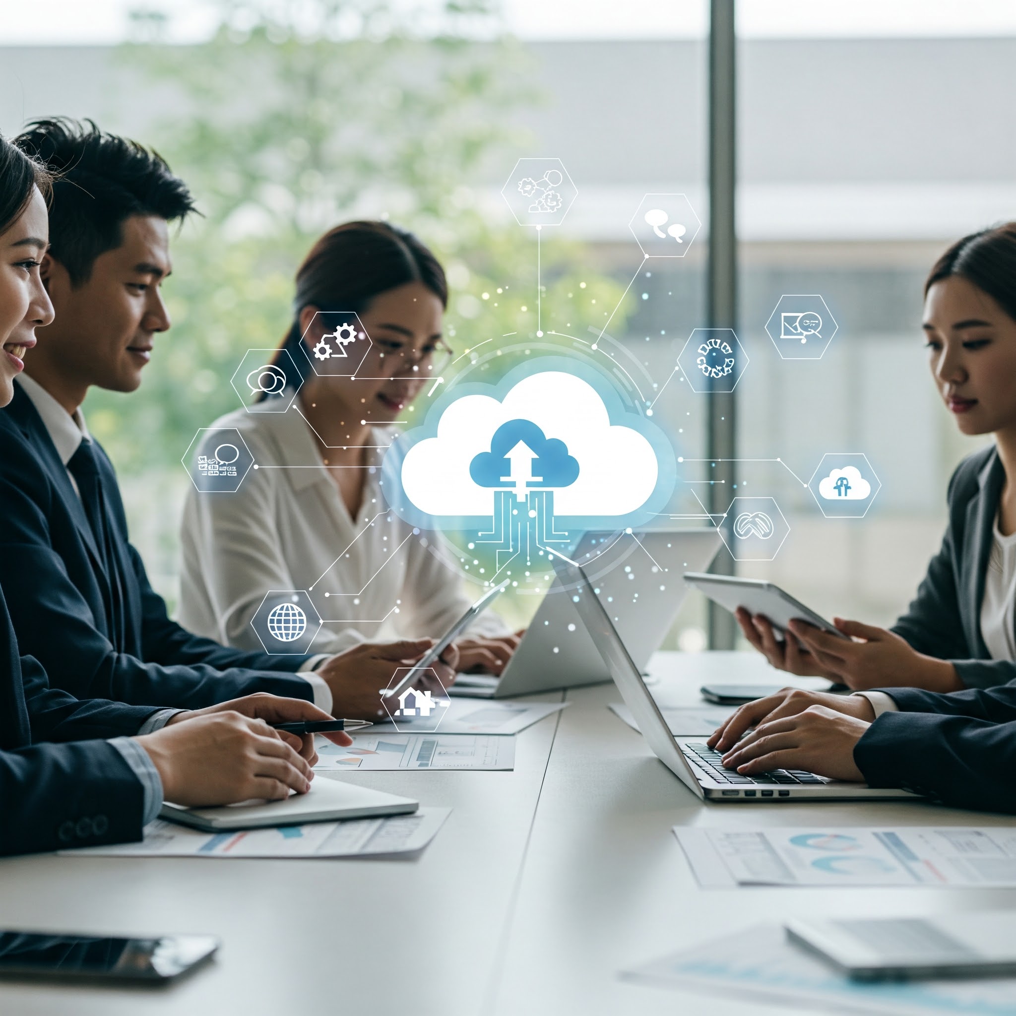 Cloud computing illustration